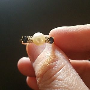 Pearl & Sapphire Ring